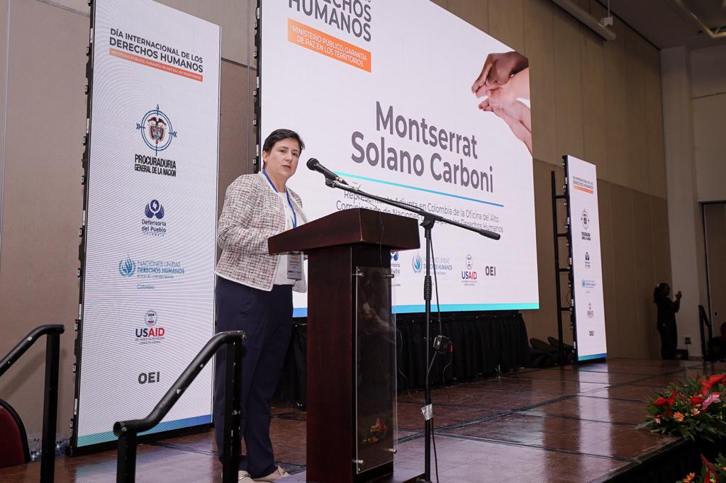 Intervención de Montserrat Solano Carboni, Representante Adjunta, en Cartagena en el Día de los Derechos Humanos