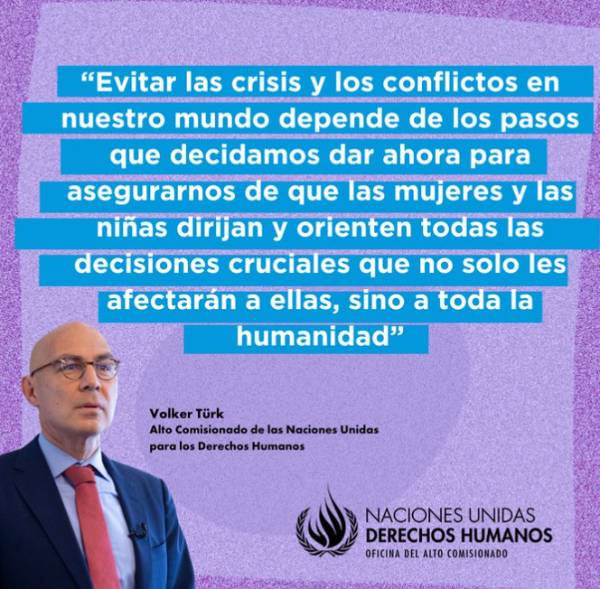 Mensaje de Volker Türk, Alto Comisionado de las Naciones Unidas para los Derechos Humanos, por el Día Internacional de la Mujer